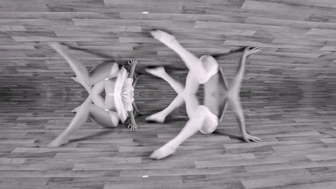 White People In Performing Dance Arts On The Front Viewing Stock Footage 90462853