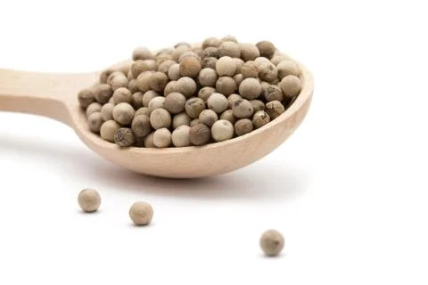 White peppercorns Stock Photos