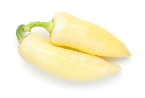 White Peppers Isolated On White Background Stock Photos