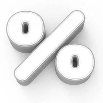 White percent mark Stock Illustration