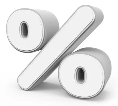 White percent mark Stock Illustration