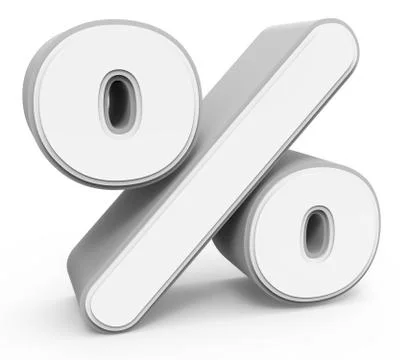 White percent mark Illustrazione stock