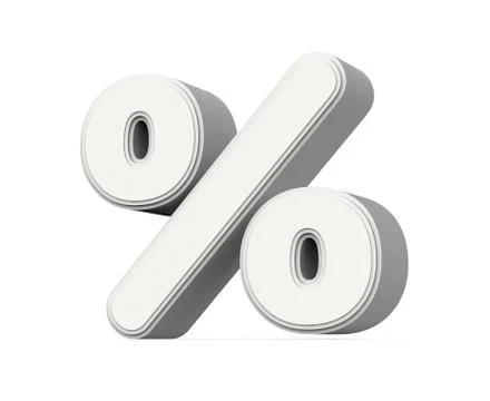 White percent mark Stock Illustration