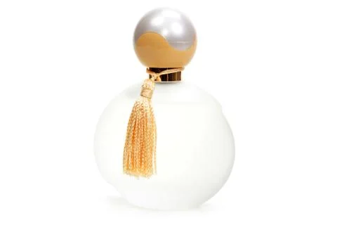 White perfume bottle Stock Photos