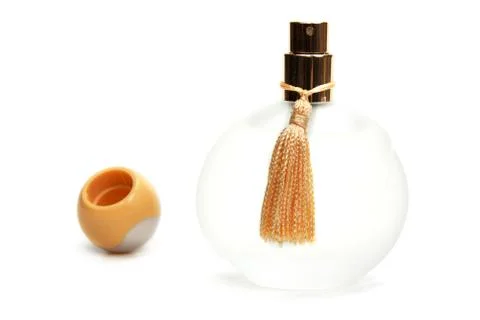 White perfume bottle Stock Photos