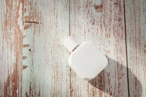 White perfume bottle Stock Photos