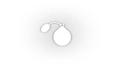 White perfumes icon with shadow isolated on white background. Stock Footage 203531187