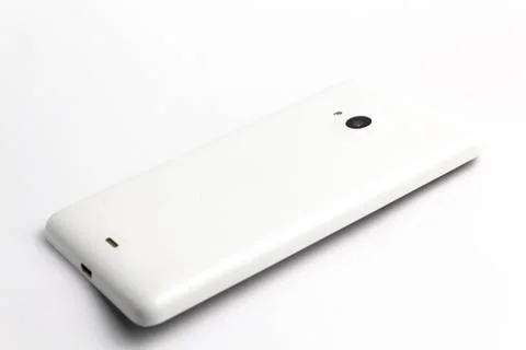 White phone on a white background isolate Stock Photos