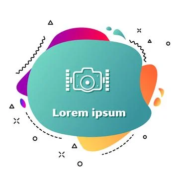 White Photo camera for diver icon isolated on white background. Foto camera i Stock Illustration