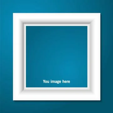 White photo frame. Vector. 스톡 일러스트