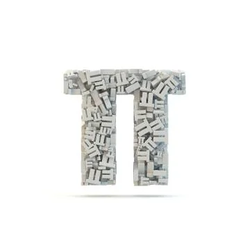 White pi mark isolated on white. Stock Illustration