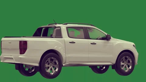 A white pickup truck 스톡 동영상 337029116