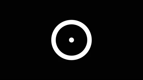 White picture of circle on a black background. Stock Footage 191945751
