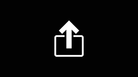 White picture of data upload on a black background. Stock Footage 197555363