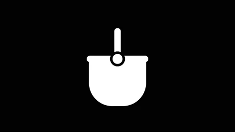 White picture of easter basket on a black background. Stock Footage 171447645