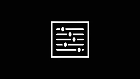 White picture of equalizer on a black background. Stock Footage 181363418