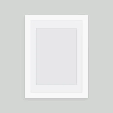 White picture frame design vector for  image or text 库存插图