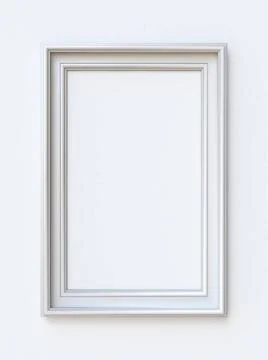 White picture frame rectangular 3D rendering illustration White picture fr... 写真素材