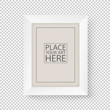 White picture frame on transparent background Stock-Illustration