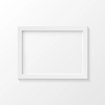 White picture frame vector illustration Stock Illustration