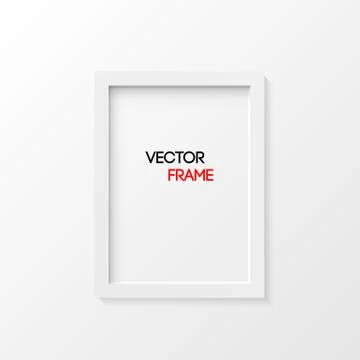White picture frame vector illustration Stock Illustration