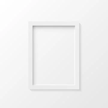 White picture frame vector illustration Stock Illustration