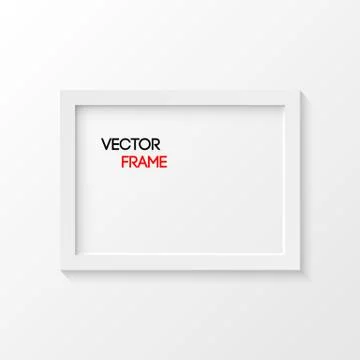 White picture frame vector illustration Stock Illustration