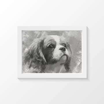 White picture frame vector illustration Stock Illustration