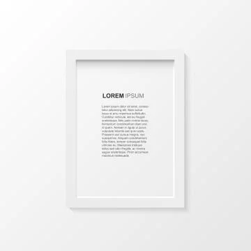 White picture frame vector illustration Stock Illustration