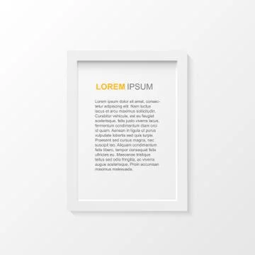 White picture frame vector illustration Stock Illustration