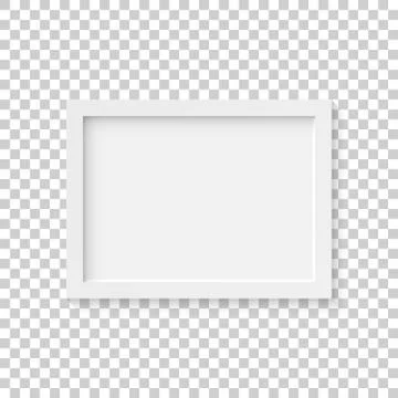 White picture frame vector illustration Stock Illustration