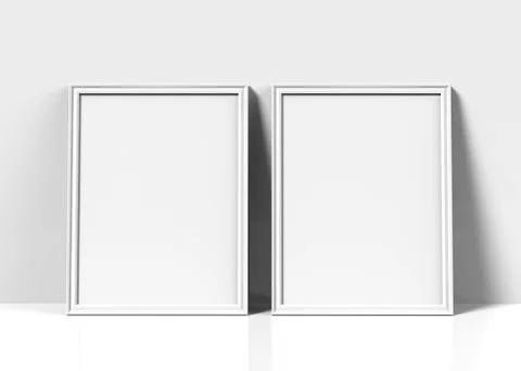 White picture frames Illustrazione stock