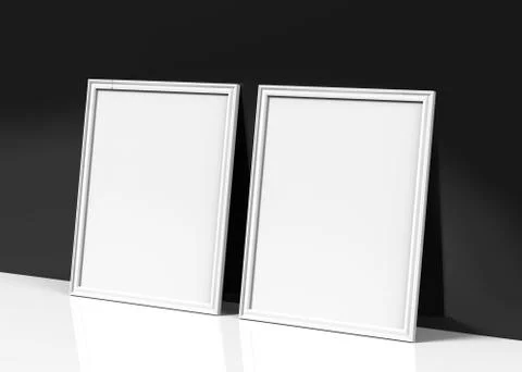 White picture frames Stock Illustration