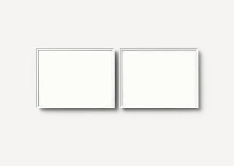 White picture frames 스톡 일러스트