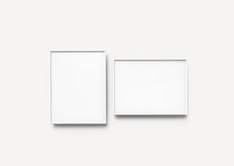 White picture frames イラスト素材