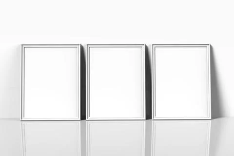 White picture frames Illustrazione stock