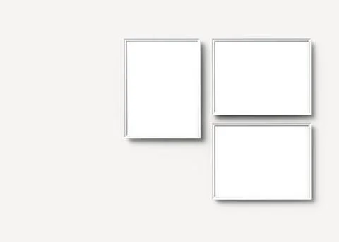 White picture frames Illustrazione stock
