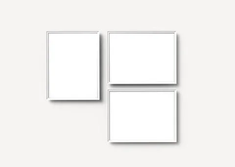 White picture frames Illustrazione stock