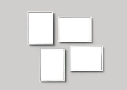 White picture frames Stock Illustration