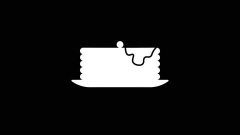 White picture of pie on a black background. Stock Footage 171447452