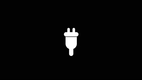 White picture of plug on a black background. Stock Footage 181361653