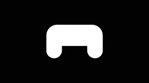 White picture of sofa on a black background. Stock Footage 177807249