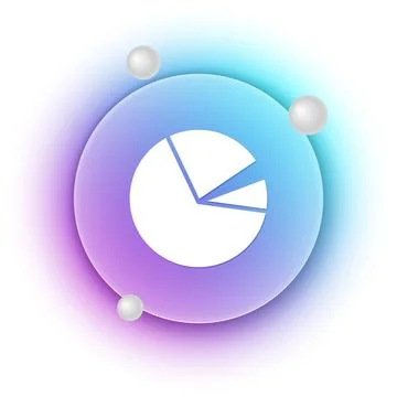White Pie chart infographic icon isolated on white background. Diagram char.. Stock Illustration