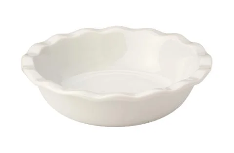 White pie dish  isolated Foto stock