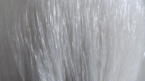 White pile of the make up brush close-up macro. 4K. Stock Footage 166550586