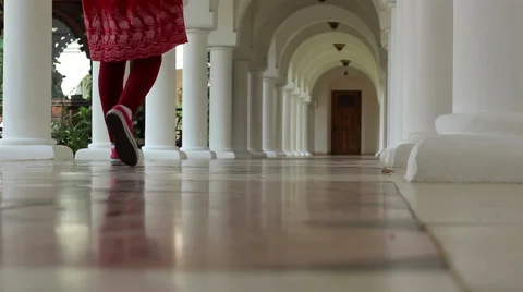 White Piling Corridor Stock Footage 46129055