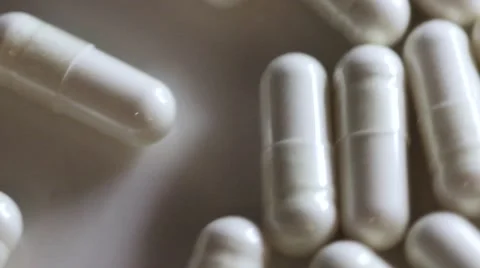 White Pill Capsule Rotating Vidéo 66293796