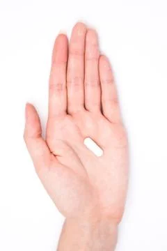 White pill is at hand Stock Photos