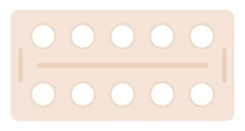 White pill packaging vector icon flat isolated Stock Illustration