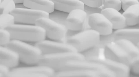 White Pill Tablets Pan Across 库存影片 68800913